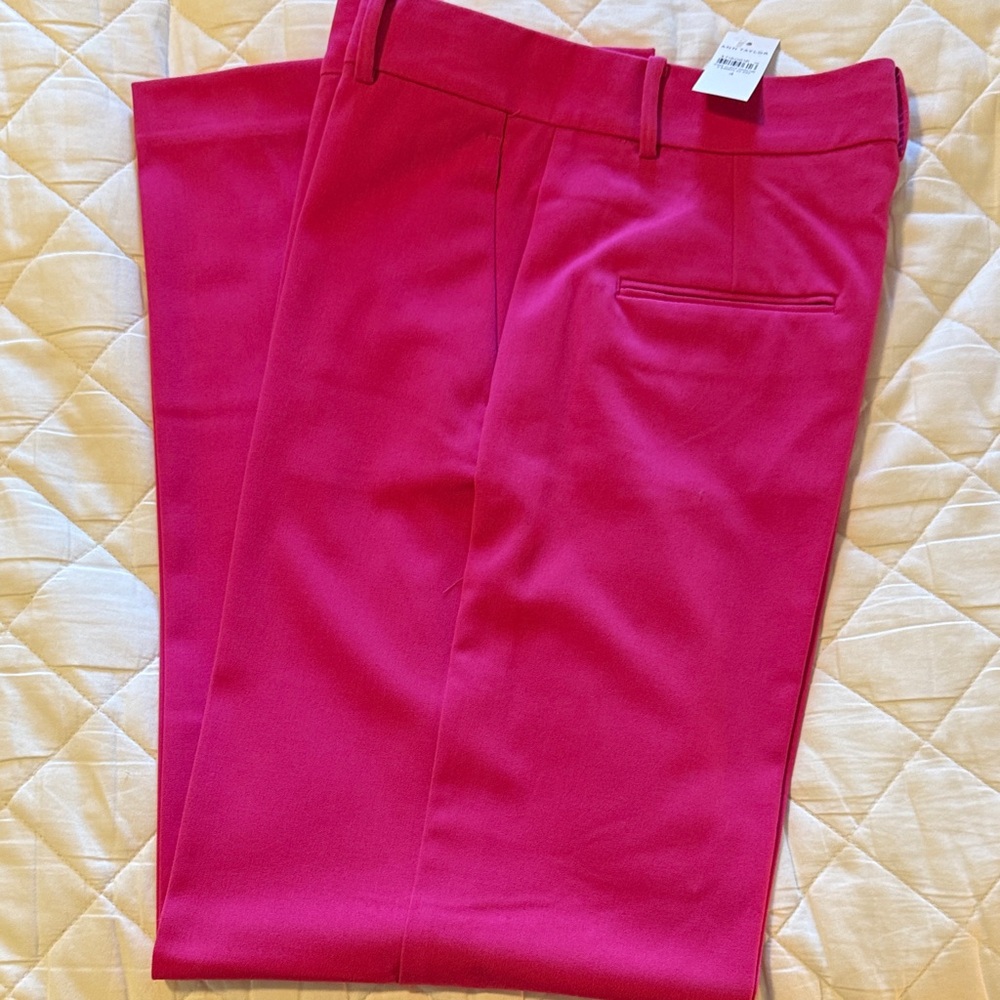 NWT Ann Taylor Pink Wide Leg Trousers